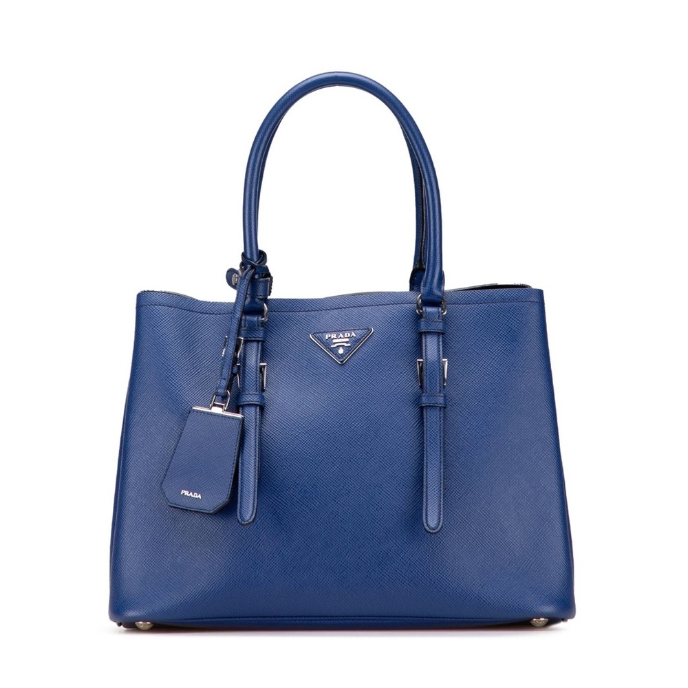 Prada Medium Cuir Double Tote Saffiano Leather Satchel